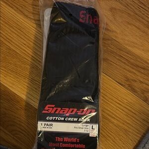 Snap on cotton crew socks